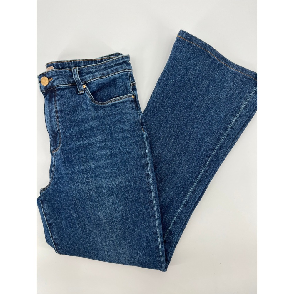 Kut from the Kloth Ana High Rise‎ Fab Ab Flare Jeans Blue Dark Wash Womens 12